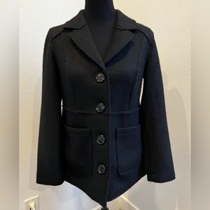 Chico’s Wool Blend Black Jacket Blazer Size 00 (US Size 2)